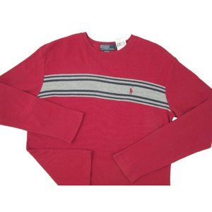 NEW Vintage Polo Ralph Lauren Sweatshirt! XL 2X Red Jersey Type Fabric Midweight